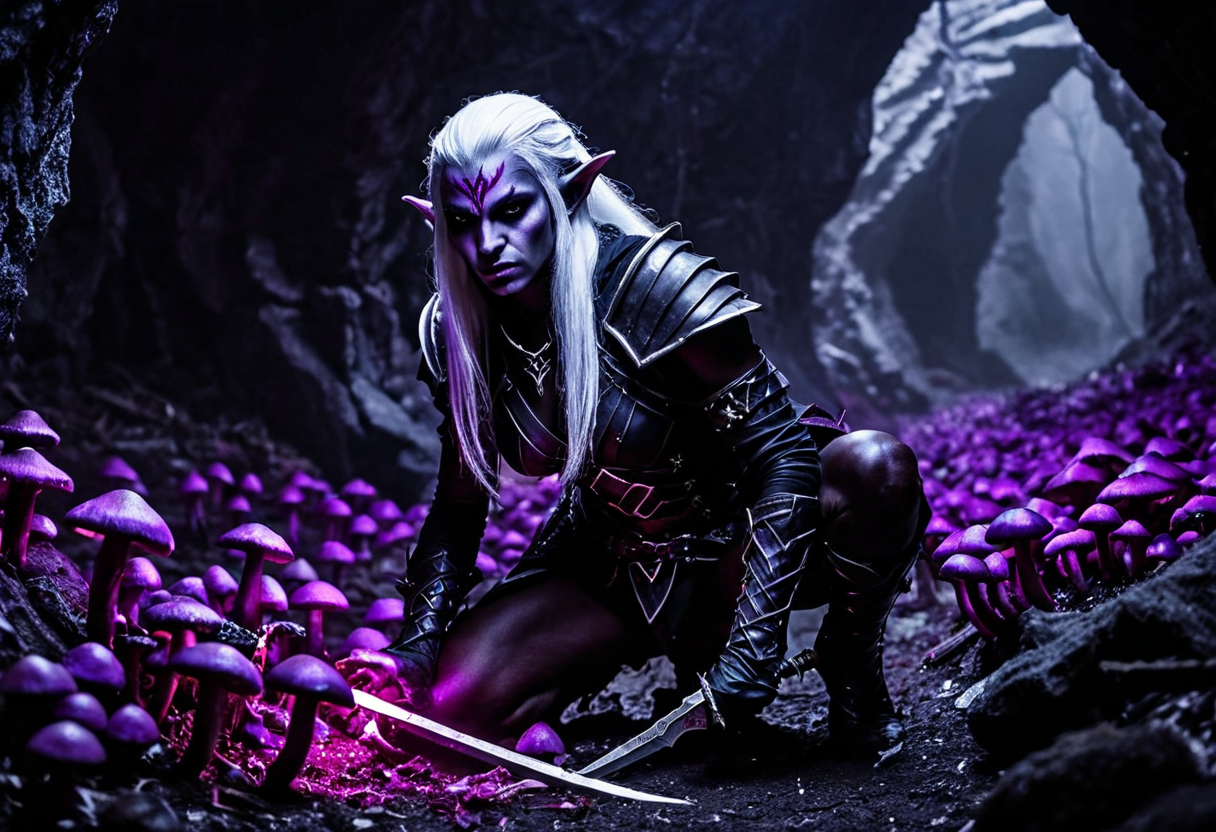 闇の中に潜む暗黒エルフ