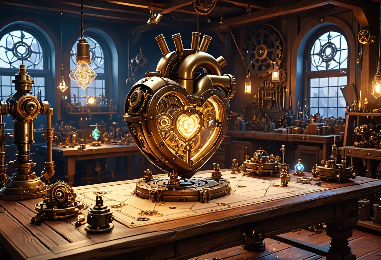 A master artificer&rsquo;s workshop filled with gears and glowing hearts.