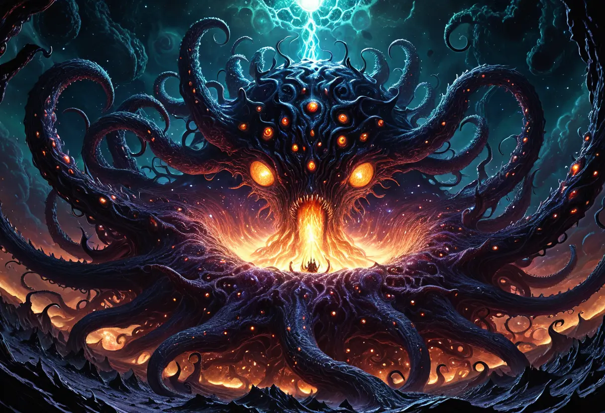 Amorphous nuclear chaos at the very center of the universe.