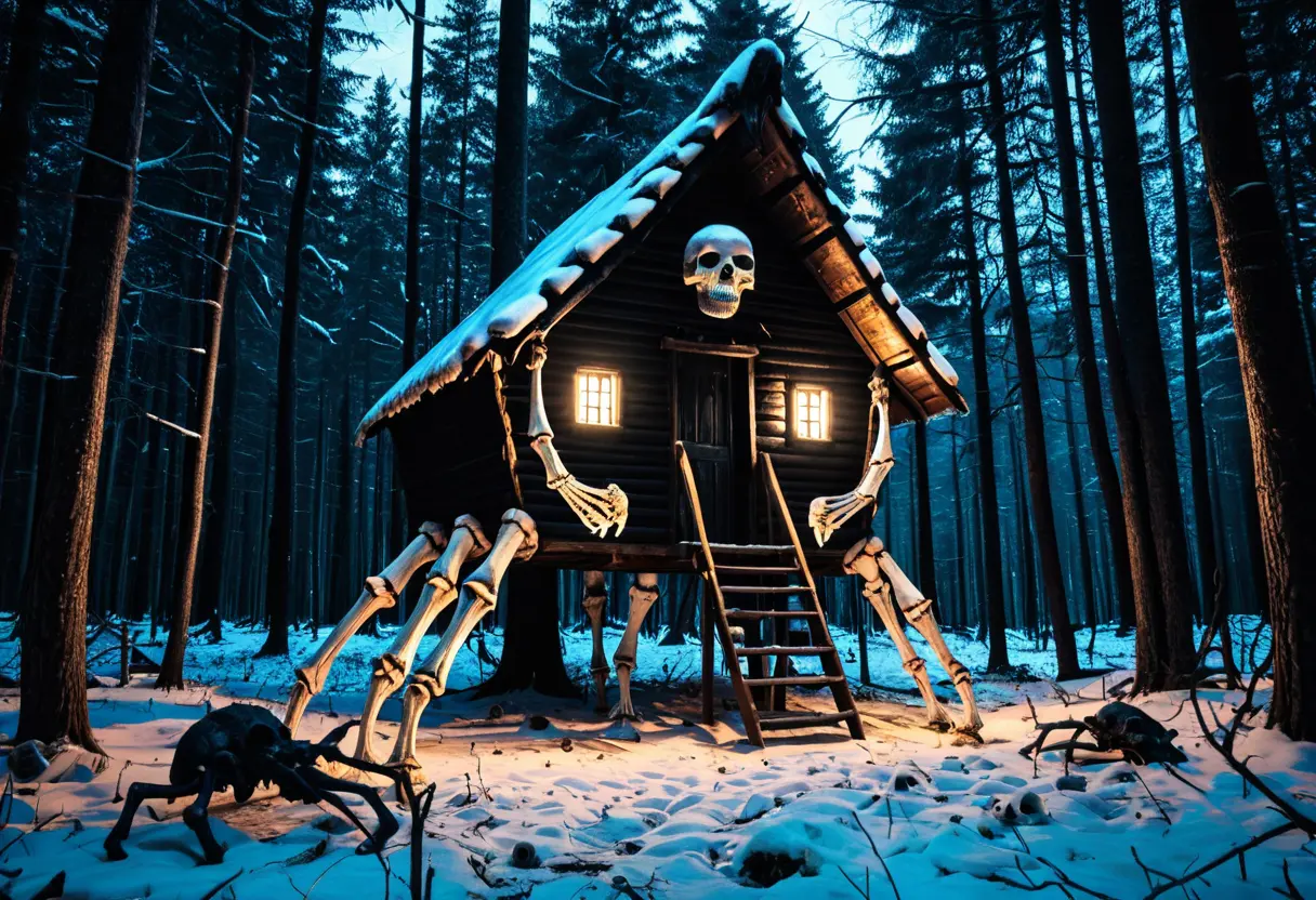 巨大な鶏の足の上に建つ、バーバ・ヤーガの小屋。