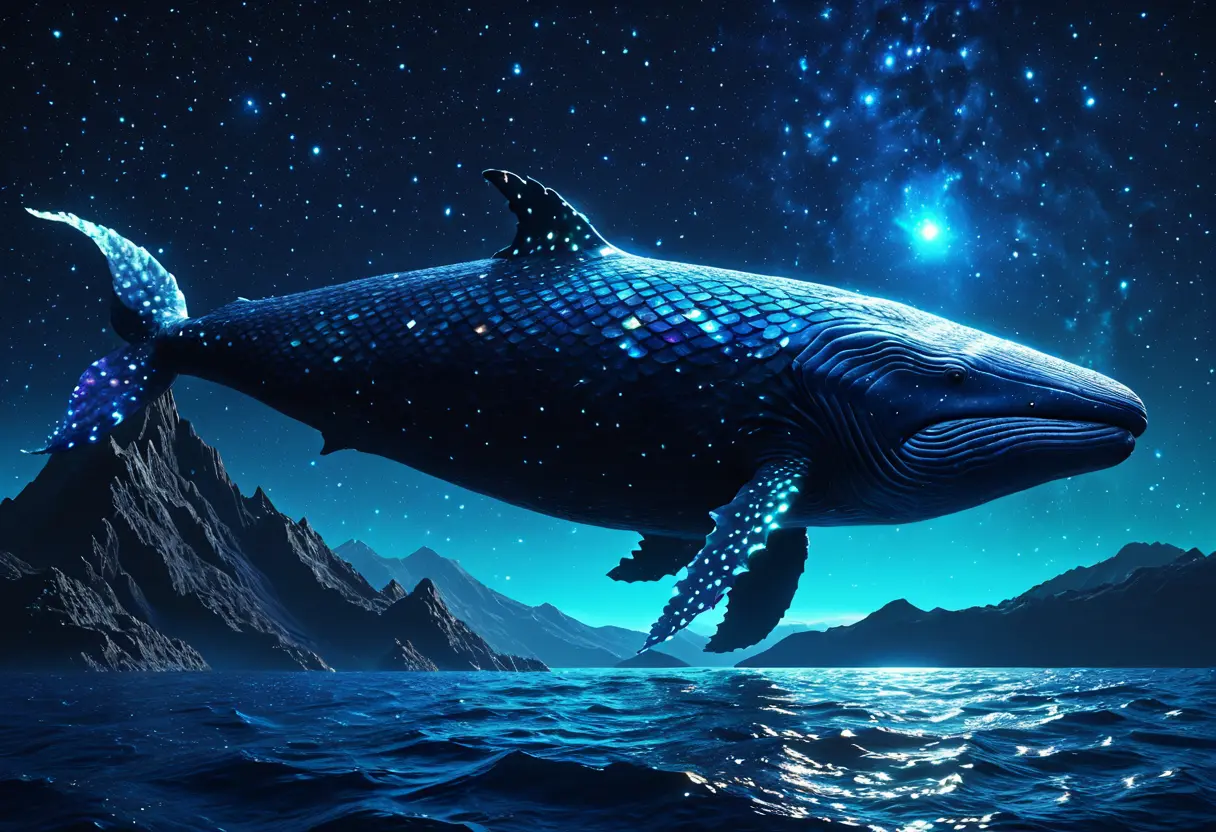 A gargantuan ancient whale-like creature supporting a world.