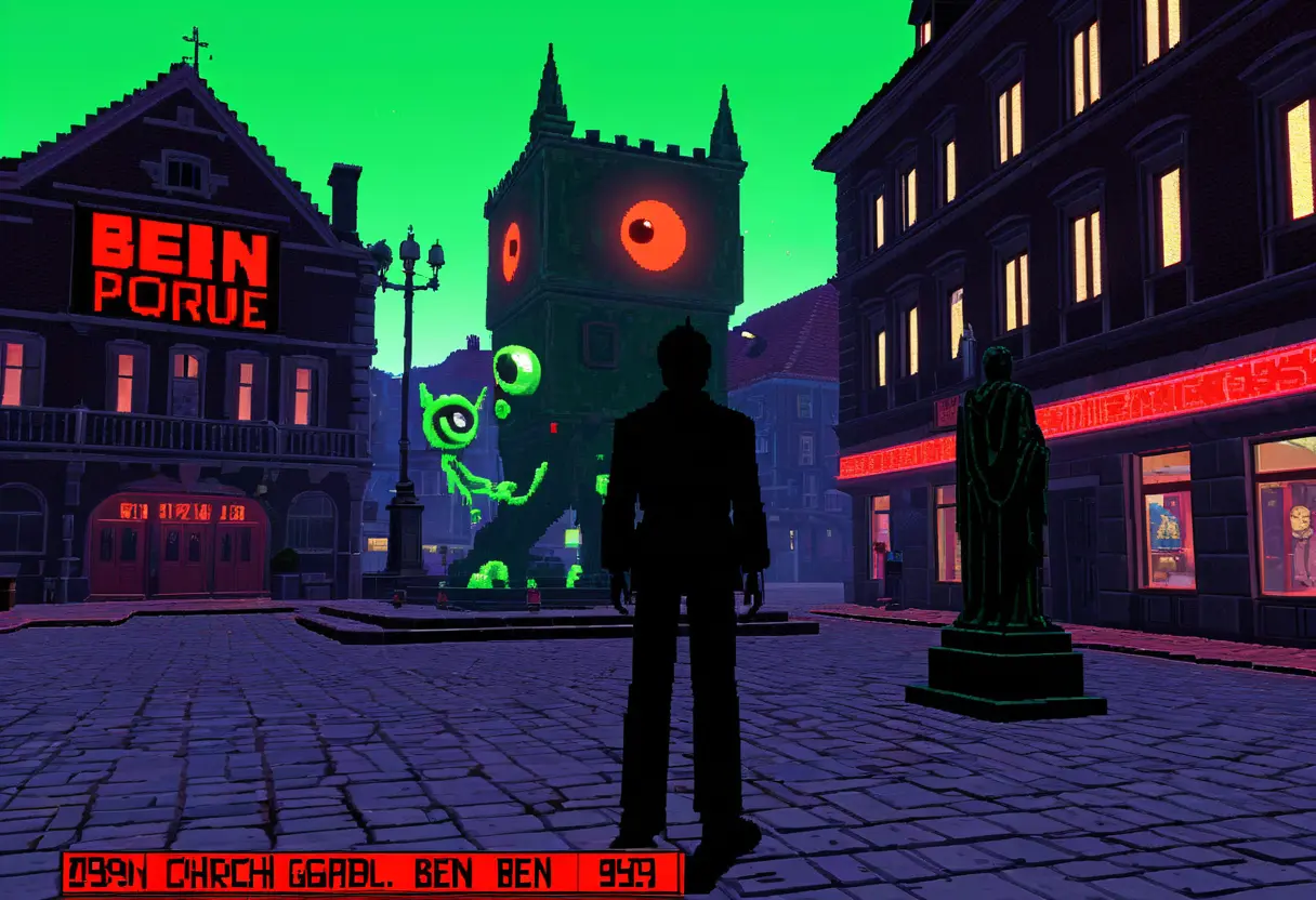 A glitched screen of Majora&rsquo;s Mask.