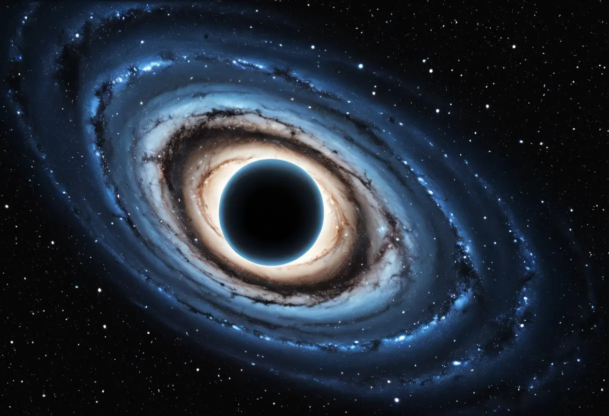 A lonely astronaut drifting in deep space.