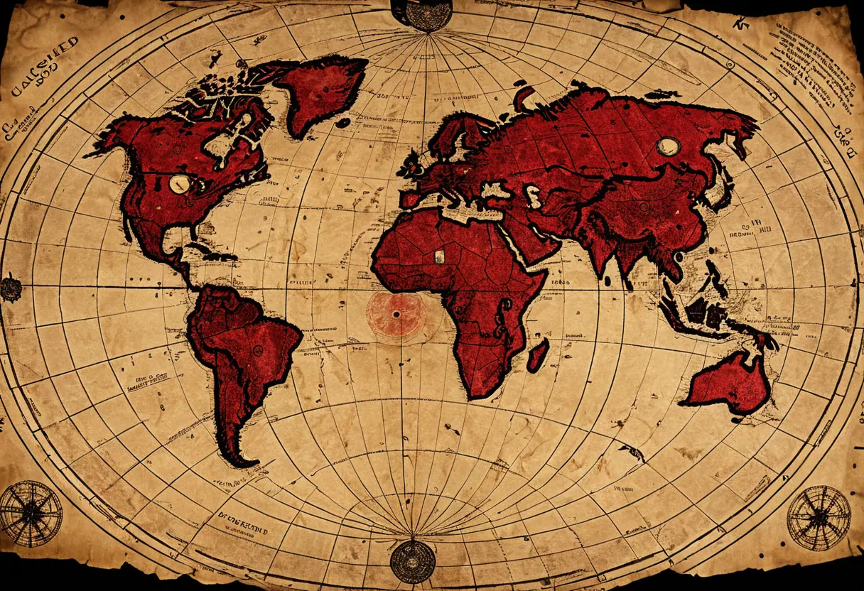 Secret map of the flat earth.