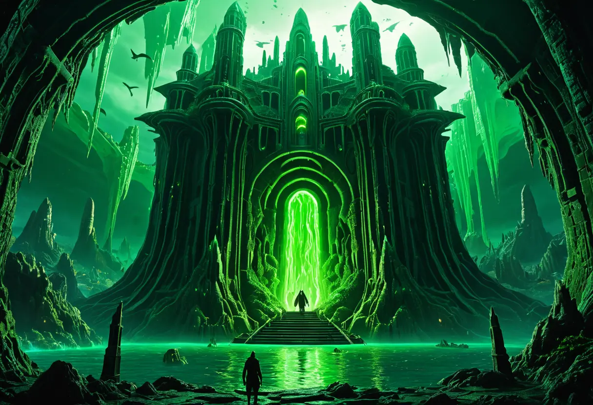 Impossible architecture of a sunken city.