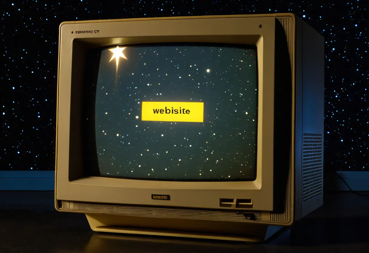 A 90s style computer screen.