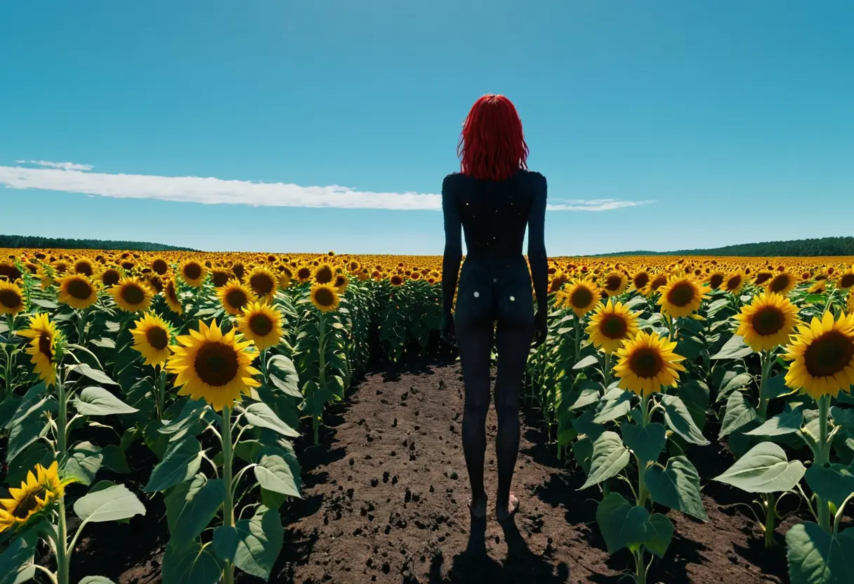 Loab in a ruined landscape.