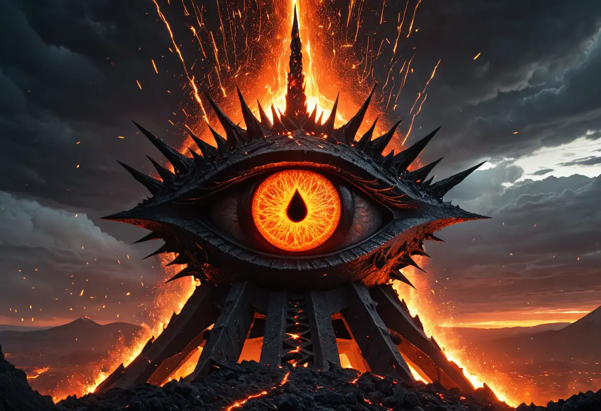 The Eye of Sauron atop Barad-dûr.
