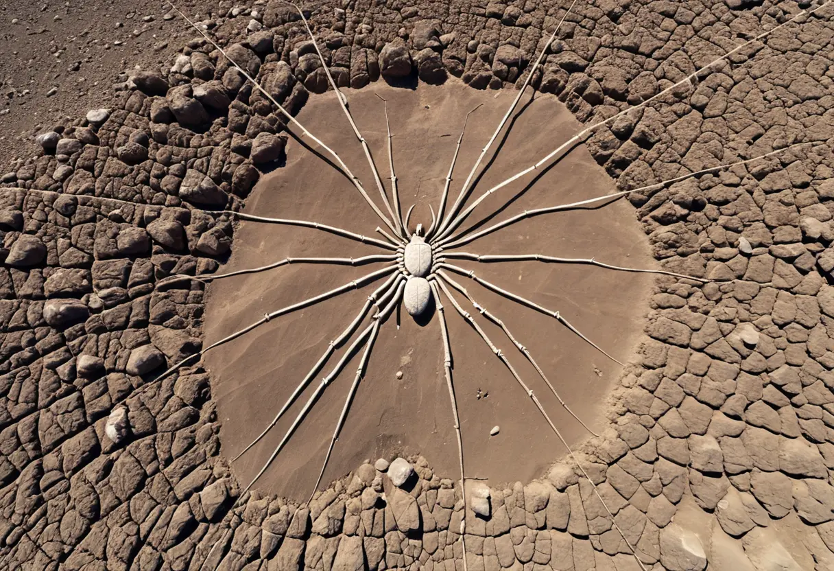 The spider geoglyph seen from above.
