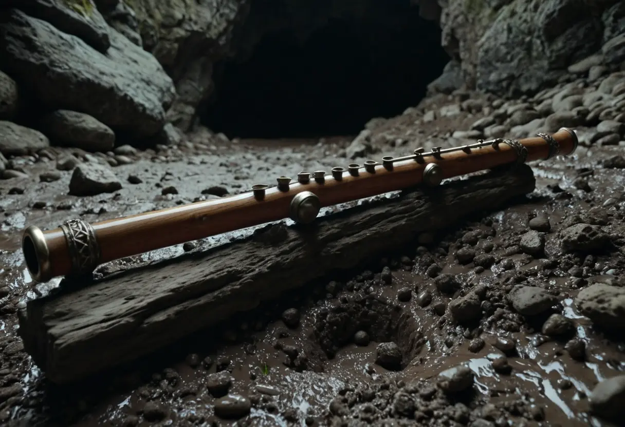 A flute in the mud.