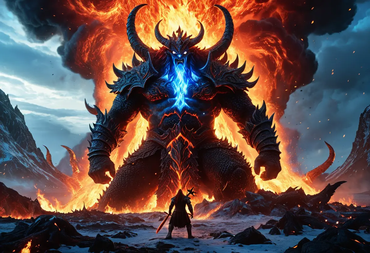 The final battle of Ragnarök.