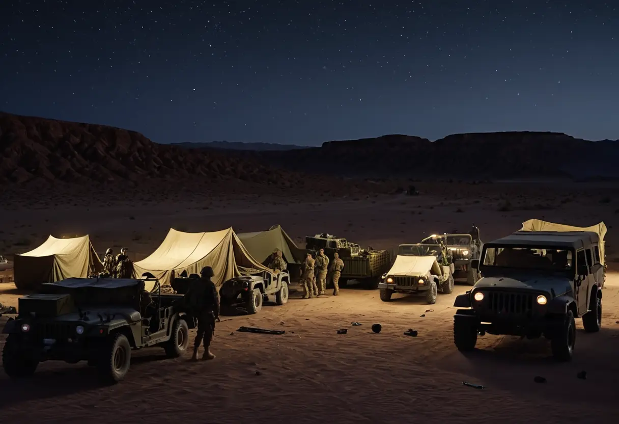 The night in the desert.