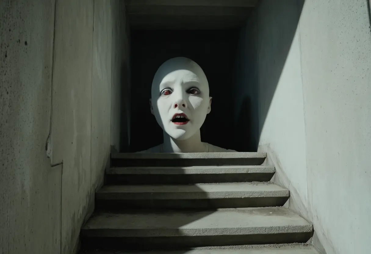 The face in the darkness of SCP-087.