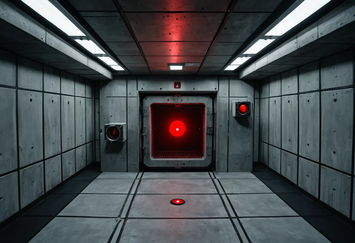 An SCP containment cell interior.