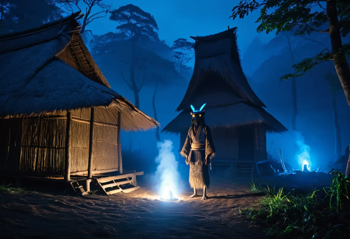 The shadow in the mist.