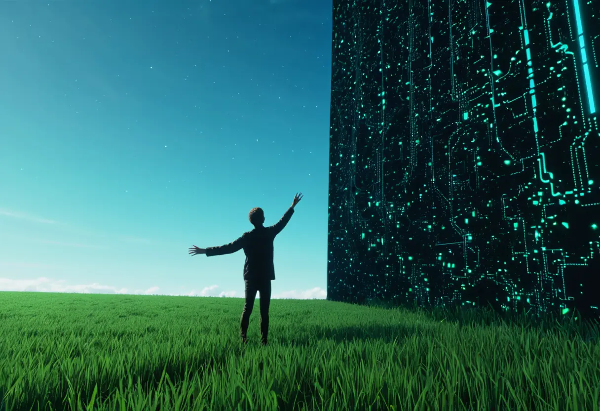 Peeking behind the sky.