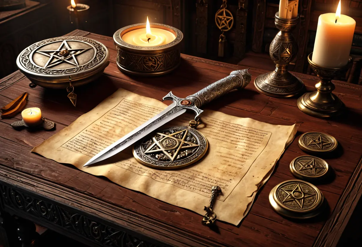 Ceremonial tools of a Solomonic magician.