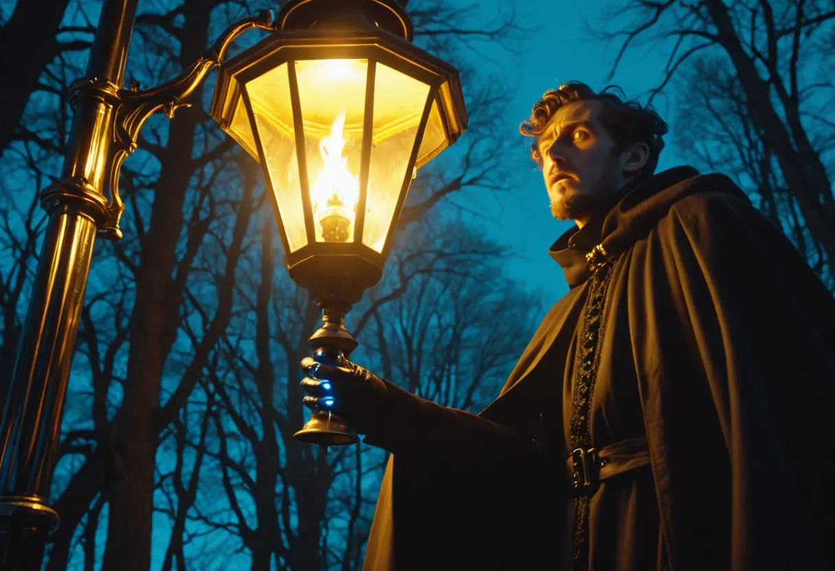 Jack under a gaslight.