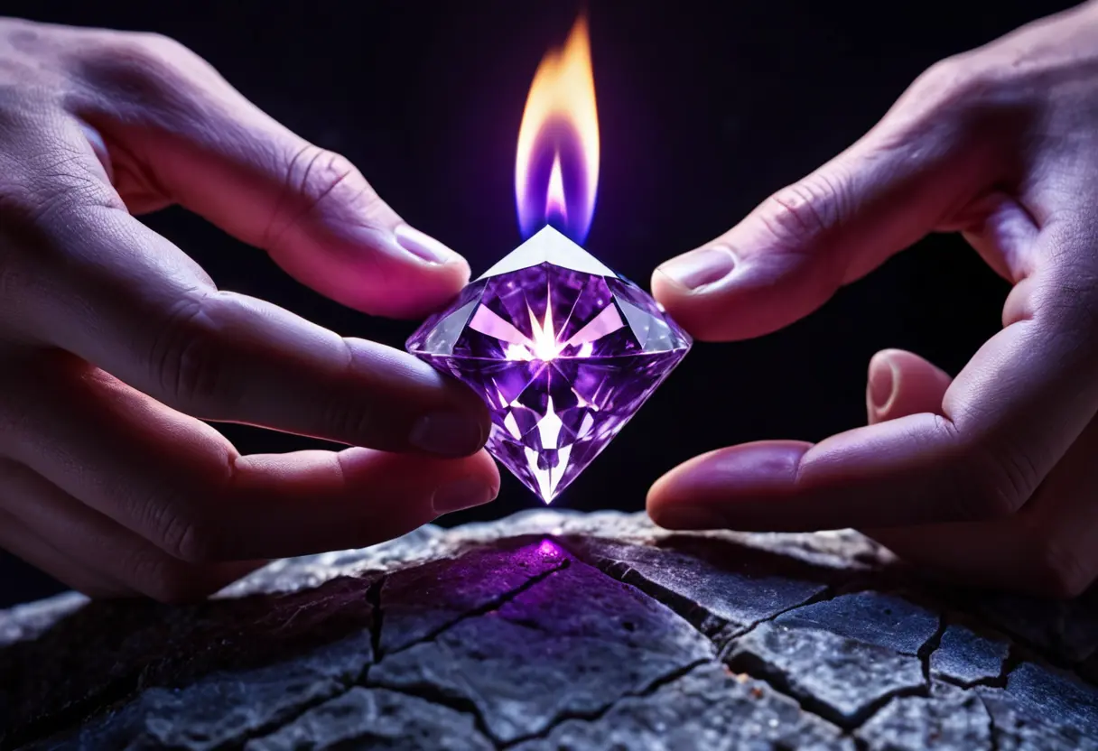 St. Germain purifying a diamond.