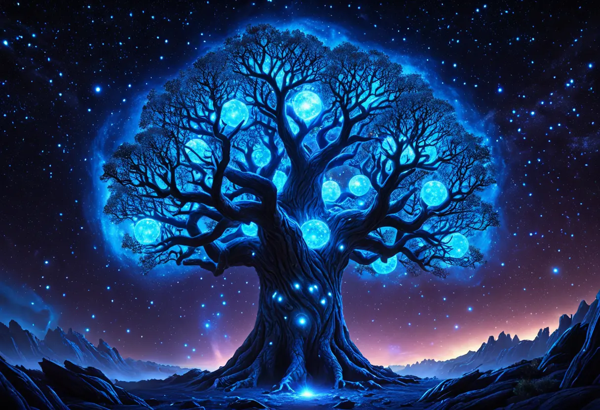 A massive cosmic ash tree spanning across stars.