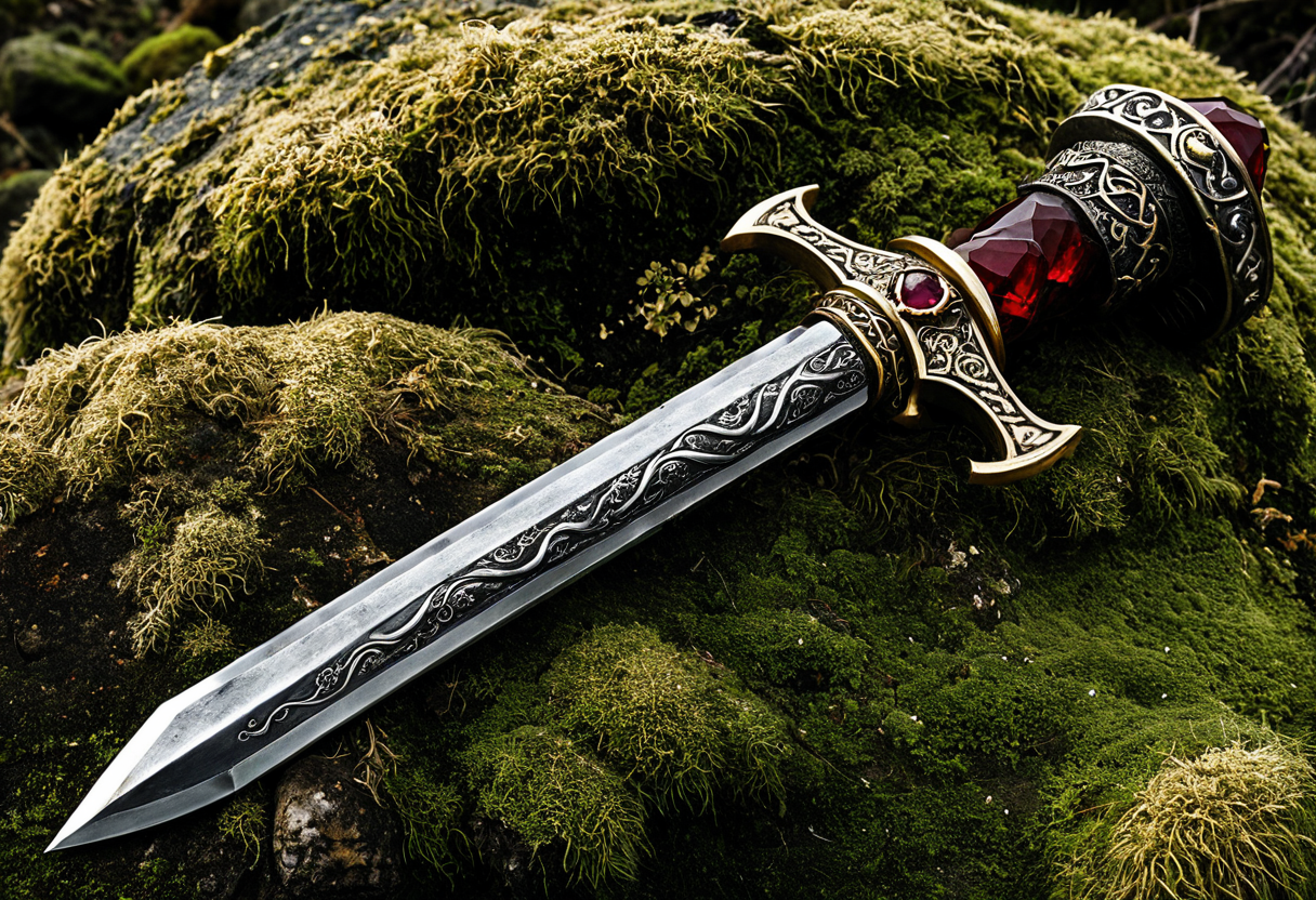 異界の意匠が施された聖剣の柄