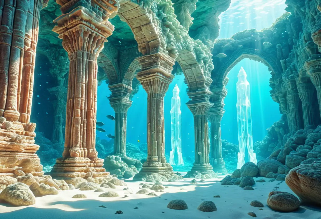 インド洋の底に沈んだ、神秘的な光を放つ大陸。そこには人間のようでいてもっと背が高く、霊的な雰囲気を持つ人々が佇んでいる。