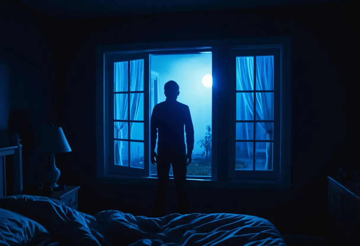 目の前に浮かぶ不気味な光。その強い光の中に、人型ではない何かのシルエットが浮かび上がっている。